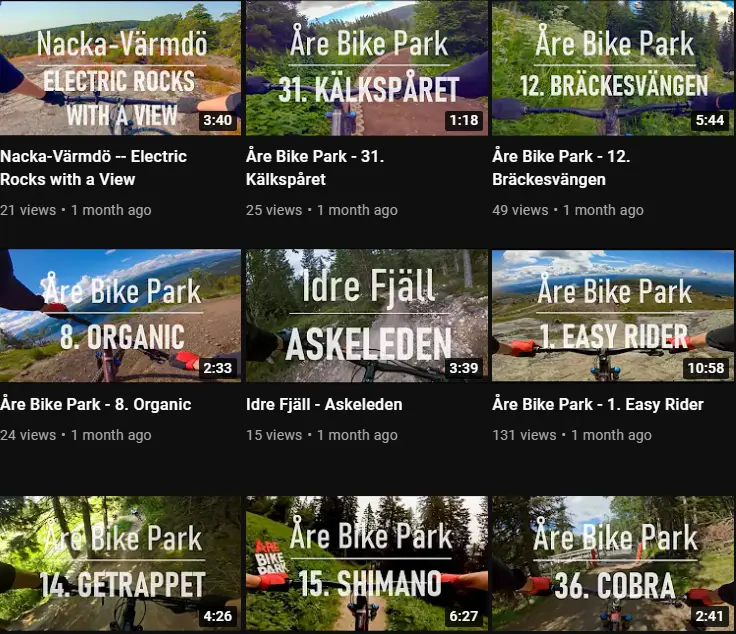 MTB trails Sweden's Youtube Channel
